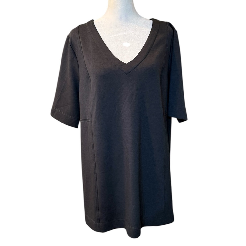 Pure J Jill‎ Tunic Top Women Greystone Lenzing Ecovero Double Knit Seamed Large